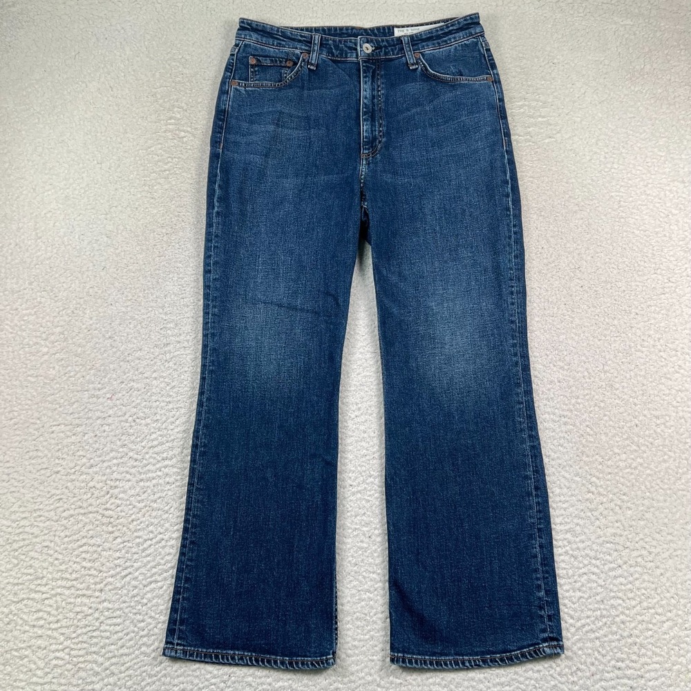 rag & bone Dark Blue Flare Jeans
